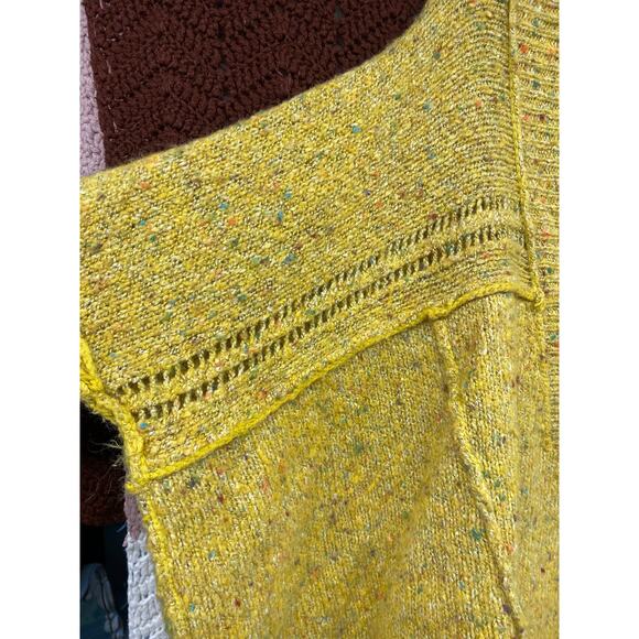 Camilla Tree Women's Oversized Handkerchief Sweater Yellow Speckled Confetti - Picture 3 of 9